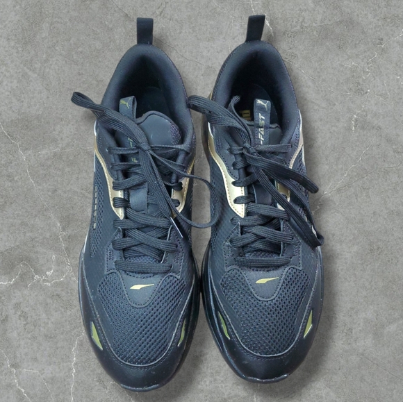 Puma | Porsche PL Metal Energy RS-Fast Lace Up Sneakers Gold and Black US 12 EUC - Picture 2 of 7